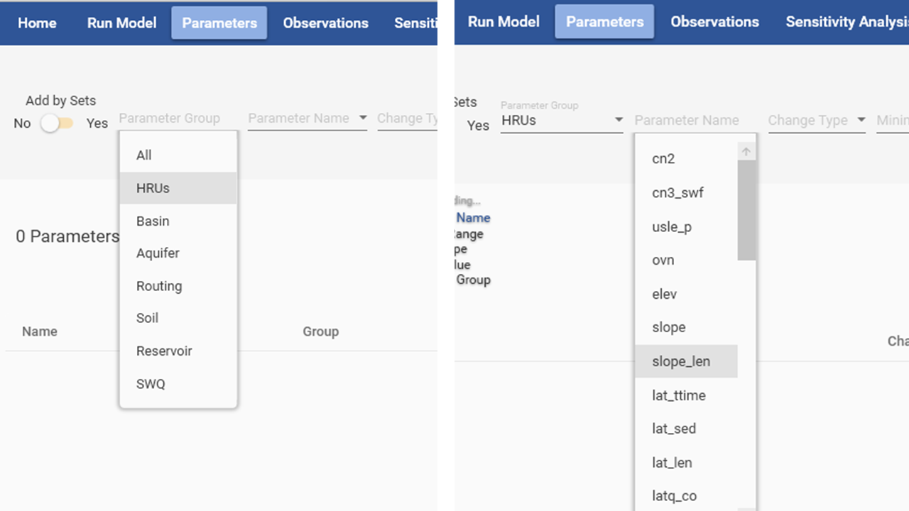 Parameter Selection