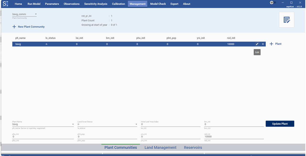 Manual Calibration Page Overview