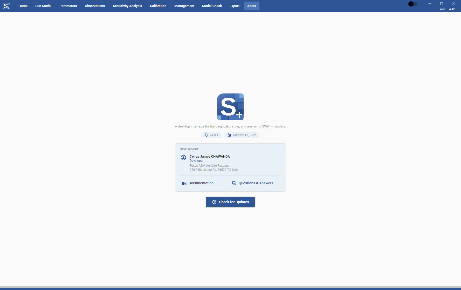 The About page