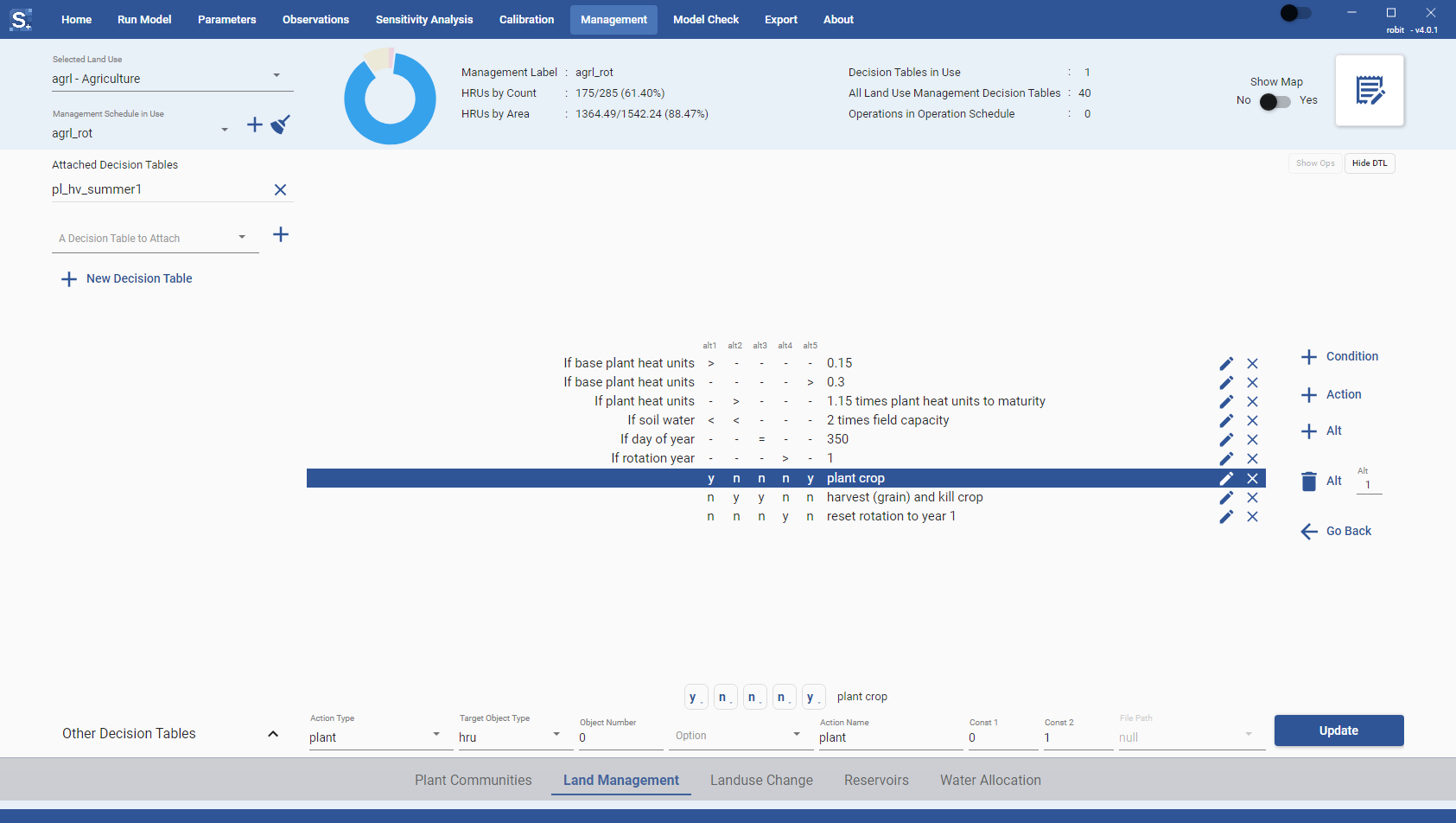 Decision table editor